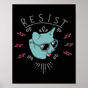 Widerstand Trump Kat gegen Trump Protest gegen pol Poster