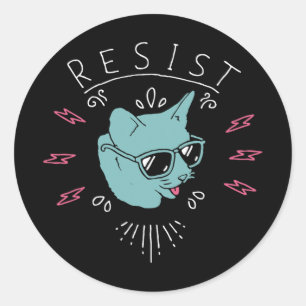 Widerstand Trump Kat gegen Trump Protest gegen pol Runder Aufkleber