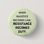 Widerstand wird zur Pflicht Button (Vorderseite)