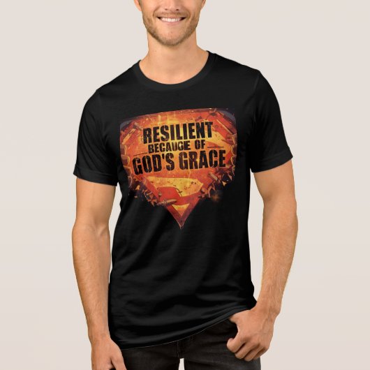 Widerstandbar wegen Gottes Grace-Super-Powern Tri-Blend Shirt (Vorderseite)