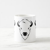 Widerstandbarer Power: Wild-Buffalo-Kopf-Stift Kaffeetasse (Mittel)