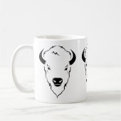 Widerstandbarer Power: Wild-Buffalo-Kopf-Stift Kaffeetasse (Links)