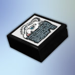 widerstandsfähig wie der Tiger | Erinnerungskiste<br><div class="desc">Einzigartiger Tiger auf einer Geschenkboxen mit weißem Tiger und Holzkohletext - Widerstandbar wie der Tiger,  stark wie der Sturm.</div>
