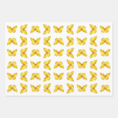 Widerstandsfähiger AF Gelber Schmetterling-Geschen Geschenkpapier Set (Vorderseite 2)
