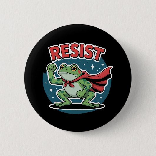 Widerstandsfrosch Portland Frosch Protest für Männ Button (Vorderseite)