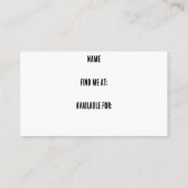 Widerstandskarte Visitenkarte (Rückseite)