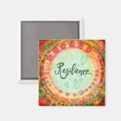 Widerstandskraft Hübsch orange Blüte Inspiration S Magnet (Vorderseite/Rückseite)