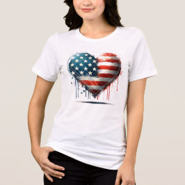 Widerstandskraft im Herzen: Amerikas Geist in der  Tri-Blend Shirt