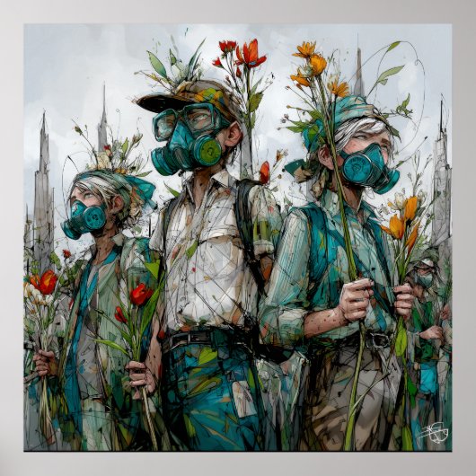 Widerstandssamen - Solarpunk-Poster Poster (Vorne)