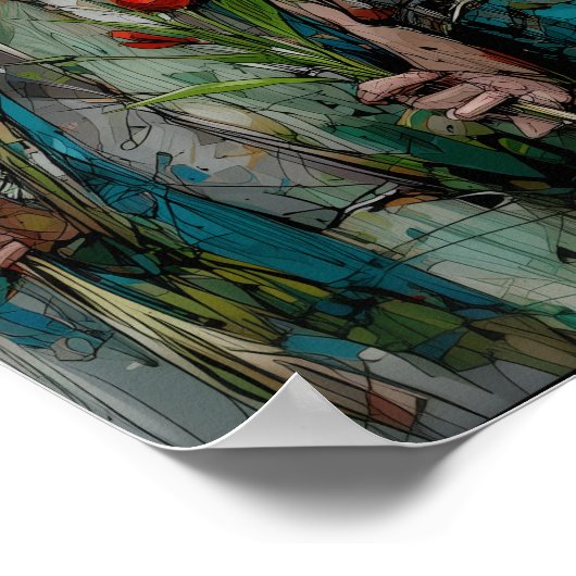 Widerstandssamen - Solarpunk-Poster Poster (Ecke)