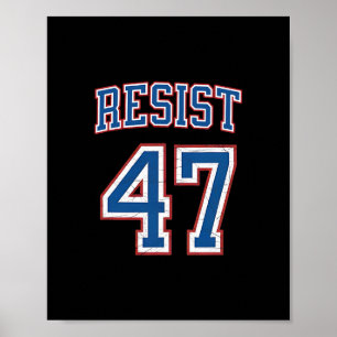Widerstehe 47 Retro abgenutzt Politisch Poster