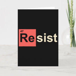 Widerstehe 47 Trump Element Chemisches Symbol  Karte