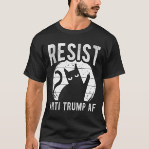 Widerstehe Anti Trump Af Anti Trump Widerstand Kat T-Shirt