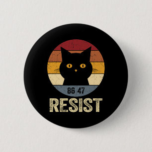 Widerstehe Anti Trump T-Shirt Retro Widerstehe Ant Button