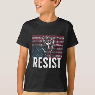 Widerstehe bedrängter verkehrter amerikanischer Fl T-Shirt