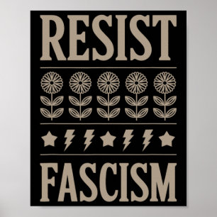 Widerstehe dem Faschismus Protest Trump Anti Trump Poster