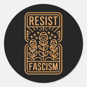 Widerstehe dem Faschismus Protest Trump Anti Trump Runder Aufkleber