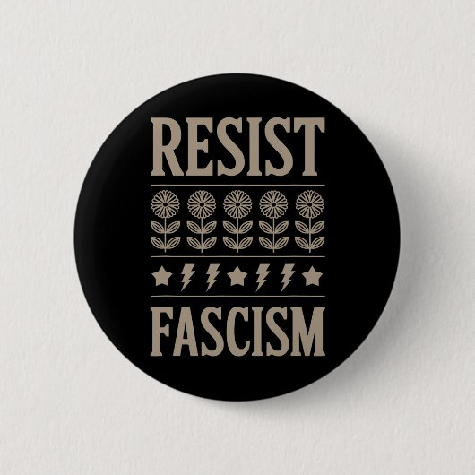 Widerstehe dem Faschismus Protestiere gegen Trump Button (Vorderseite)