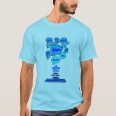 Widerstehe dem Teufel - Blaues Logo - T-Shirt (Vorderseite)