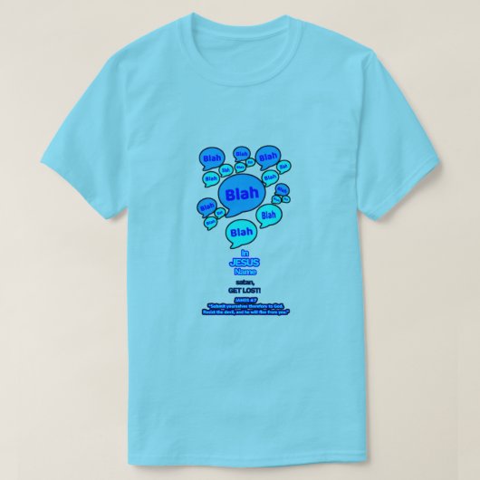 Widerstehe dem Teufel - Blaues Logo - T-Shirt (Design vorne)