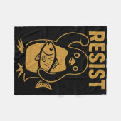 Widerstehe der Rebellischen Pinguin-Widerstandspro Fleecedecke (Vorderseite (Horizontal))