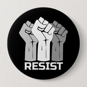 Widerstehe erhobenen Fäusten Protestdesign Button