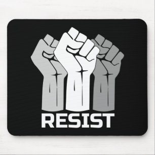 Widerstehe erhobenen Fäusten Protestdesign Mousepad