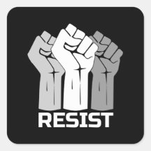 Widerstehe erhobenen Fäusten Protestdesign