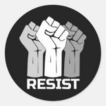 Widerstehe erhobenen Fäusten Protestdesign