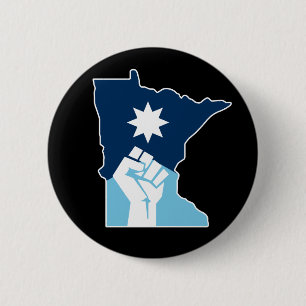 Widerstehe erhobener Faust in Minnesota Button
