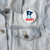 Widerstehe erhobener Faust Minnesota Button (Beispiel)