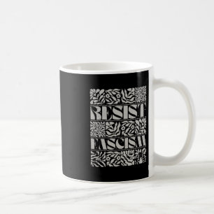 Widerstehe Faschismus Boho Floral Subtil Anti Trum Kaffeetasse