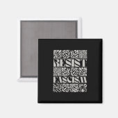 Widerstehe Faschismus Boho Floral Subtil Anti Trum Magnet (Vorderseite/Rückseite)