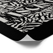 Widerstehe Faschismus Boho Floral Subtil Anti Trum Poster (Ecke)