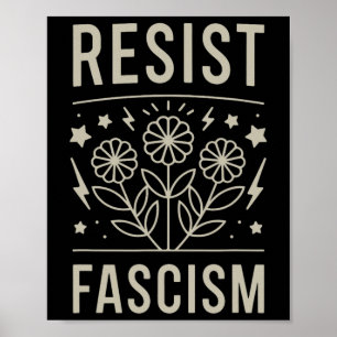 Widerstehe Faschismus Protestiere Trump Anti Trump Poster