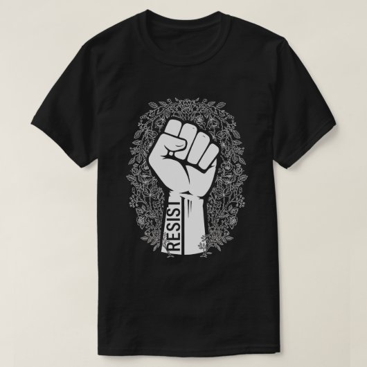 Widerstehe Florales Emblem T-Shirt (Design vorne)