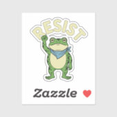 Widerstehe Frosch Illustration STICKER, Süßer Prot Aufkleber (Blatt)