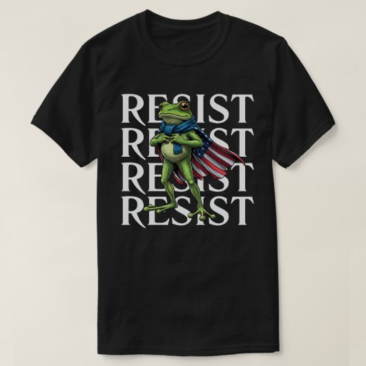 Widerstehe Frosch T-Shirt (Design vorne)