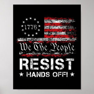 Widerstehe Hands Off Vintage We The People Amerika Poster