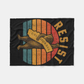 Widerstehe Kalifornischer Bär Fleecedecke (Vorderseite (Horizontal))