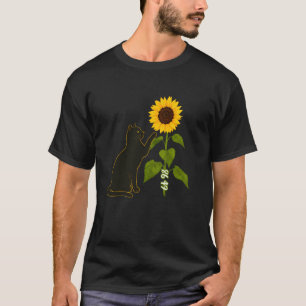 Widerstehe Katze Floral Boho 8647 Sonnenblume Subt T-Shirt