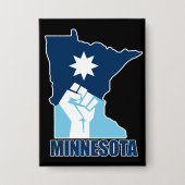 Widerstehe Minnesota erhobene Faust Button (Vorderseite)