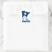 Widerstehe Minnesota erhobene Faust Quadratischer Aufkleber (Tasche)