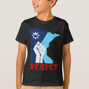 Widerstehe Minnesota Rebell Neu Staat Grafik Kunst T-Shirt