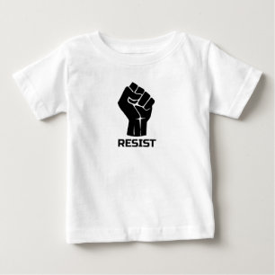 Widerstehe mit der Faust - in Schwarz Baby T-shirt