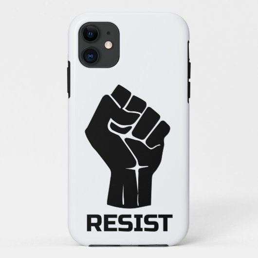 Widerstehe mit der Faust - in Schwarz Case-Mate iPhone Hülle (Rückseite)
