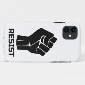 Widerstehe mit der Faust - in Schwarz Case-Mate iPhone Hülle (Rückseite (Horizontal))