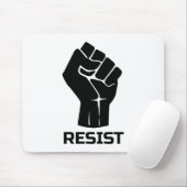 Widerstehe mit der Faust - in Schwarz Mousepad (Mit Mouse)