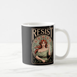 Widerstehe Nouveau Mucha Anti-Trump Frauen Feminis Kaffeetasse
