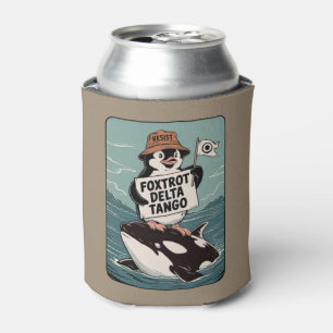 Widerstehe Pinguin-Aktivismus Vintage-Protest Dosenkühler